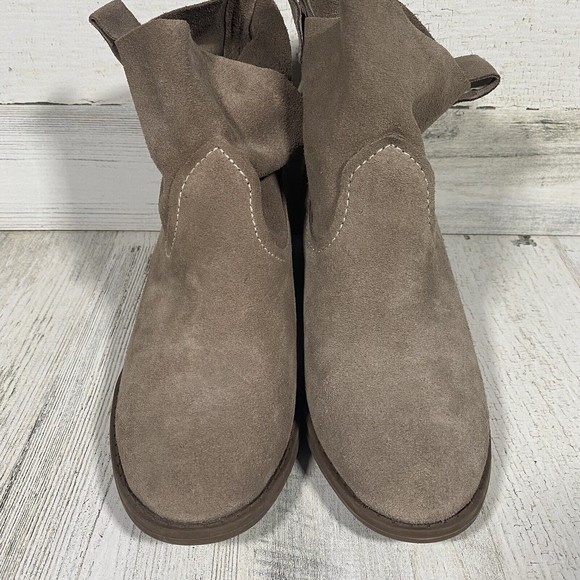 Carlos Santana Leighton Booties Taupe Suede Slouchy Ankle Boots Women's Size 7.5 - Picture 2 of 7